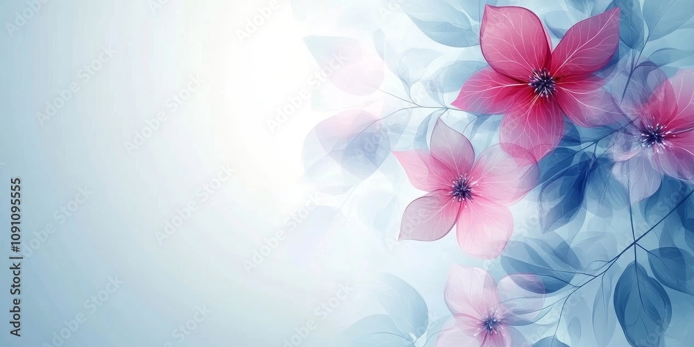 Obraz premium Gentle Abstract Floral Background, Generative AI