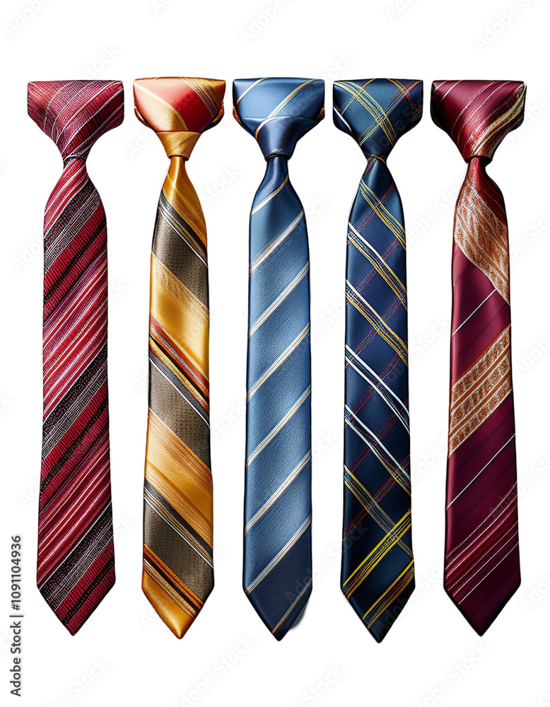 men Ties isolated on Transparent Background. men Ties isolated on Transparent Background.