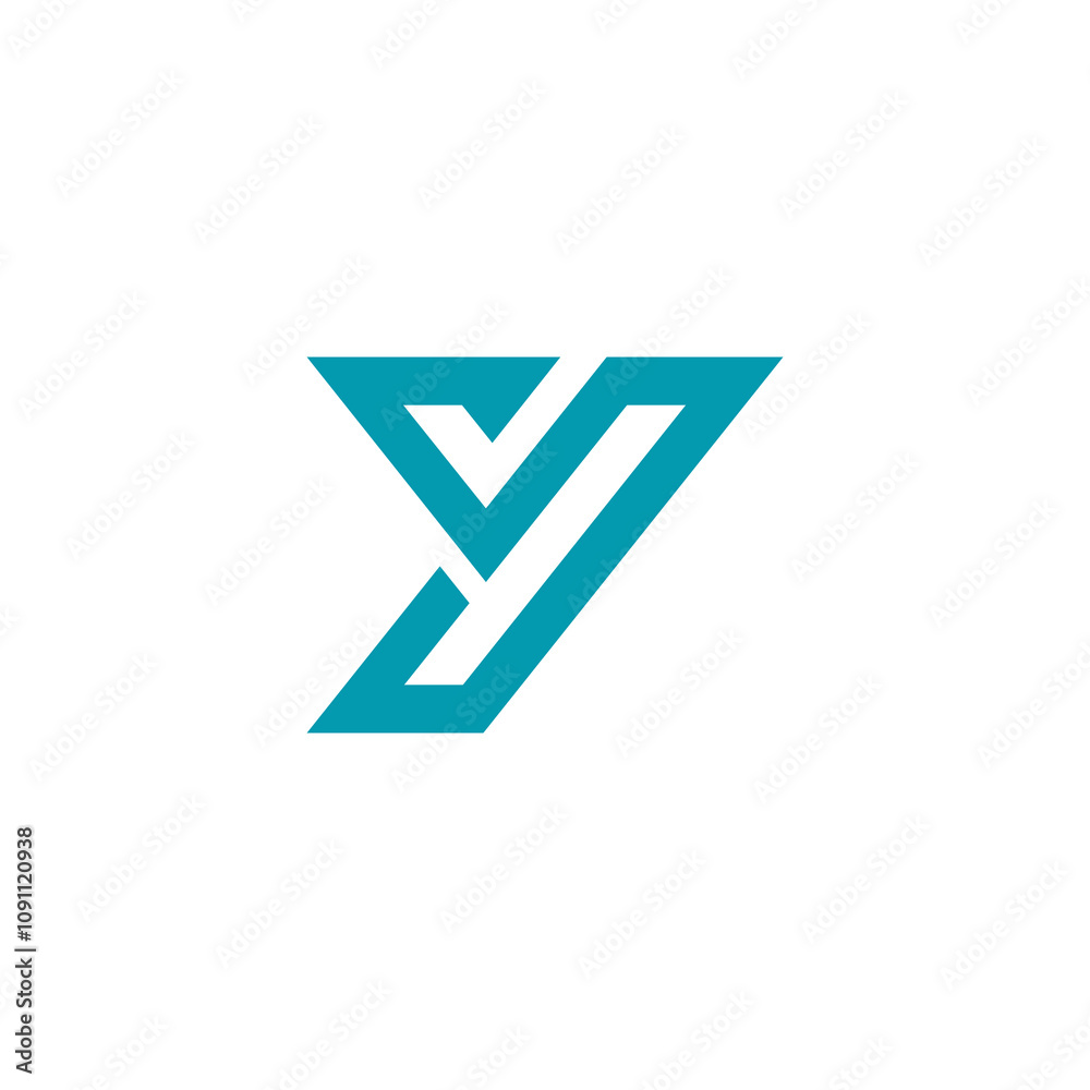 Mono Line Geometric Letter Y Logo design vector template Mono Line Geometric Letter Y Logo design vector template
