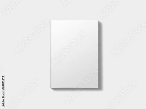Blank white book mock-up on soft gray background. 3d rendering.
Opened White Book. Blank Cover Of Magazine, Book, Booklet, Brochure Isolated On White Background. Mock Up Template. 3D rendering.