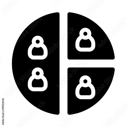Customer segmentation solid icon