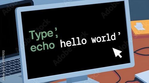 a computer screen displaying the words 