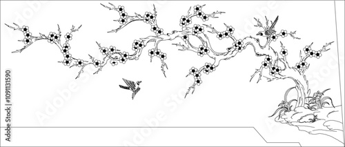 Vector sketch illustration silhouette design ornament decoration accessories baground classic vintage ethnic traditional floral natural 