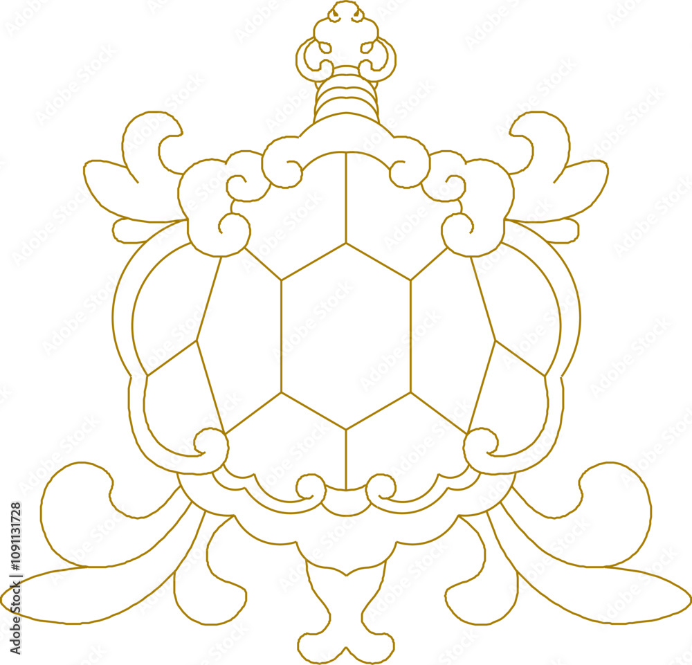 Fototapeta premium Vector sketch illustration silhouette design ornament decoration abstract classic vintage ethnic traditional 