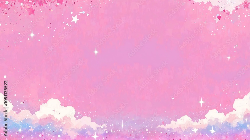 magenta glittered stars on corners space for text on contrast background magenta glittered stars on corners space for text on contrast background