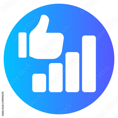 thumbs up gradient icon