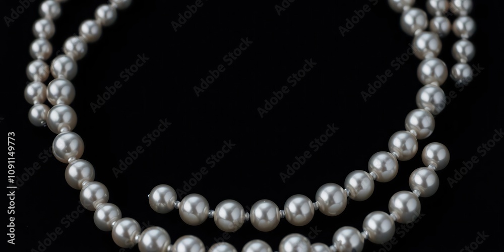 Fototapeta premium pearl necklace isolated on white background