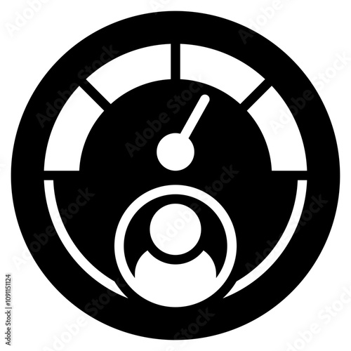 speedometer glyph icon