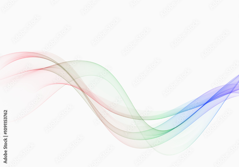 Naklejka premium Curved lines . Abstract wavy wave flow.