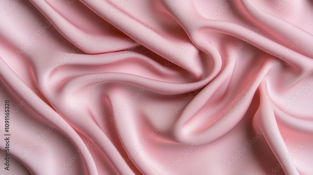 Obraz premium Silk fabric texture close-up pink textile product photography soft environment aesthetic viewpoint fashion concept for home decor