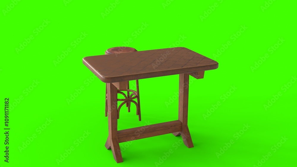 Fototapeta premium wooden chairs with green background
