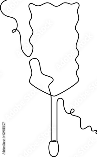 one line art duster vector illustration. line art, one continuous line, simple, hand drawn and sketch style. for icons, symbols, signs or logos