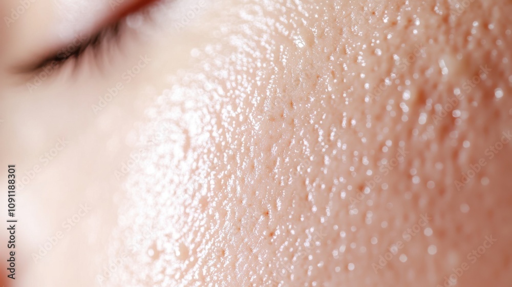 Fototapeta premium Closeup Macro Photography of Sweaty Human Skin Texture