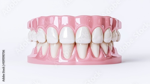 Dental model of dentures dental lab 3d render clean environment close-up