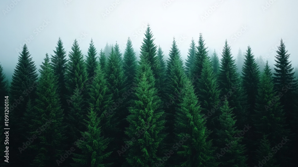 Whispers of the Forest: An ethereal, misty morning shrouds a majestic stand of towering pines, their emerald needles reaching towards the sky. Whispers of the Forest: An ethereal, misty morning shrouds a majestic stand of towering pines, their emerald needles reaching towards the sky.