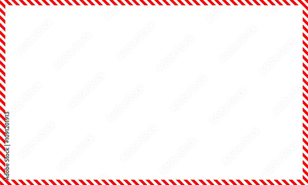 Fototapeta premium Merry Christmas frame. Christmas ornament patterns background. Red and green plaid Christmas patterns.Christmas concept for decoration