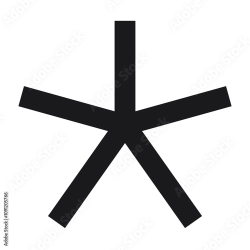 black cross isolated on white