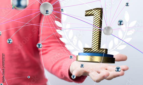 award gold winner first pla...