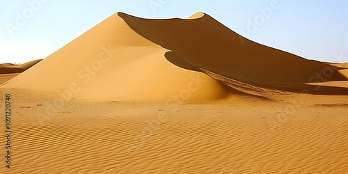 Desert Dune Illustration: Golden Sandscape photo