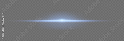 Realistic sun rays. Sun ray glow abstract shine light effect starburst beam sunshine glowing isolated image. Blue light flares, beams, blue line, rays. 