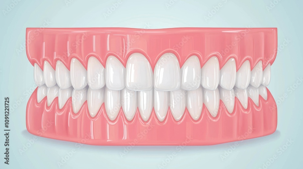 Obraz premium Teeth correction model dental studio graphic display clinical setting