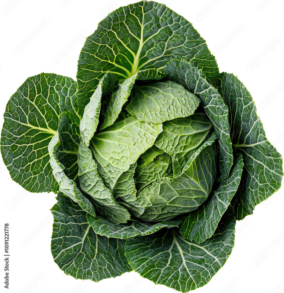 Fototapeta premium Close-up of fresh green cabbage.
