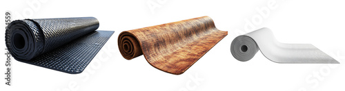 Various Textures of Mats on Transparent Background