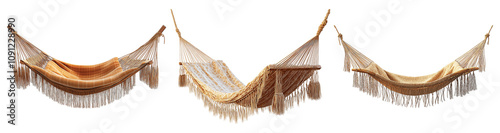 Elegant Hammocks on Transparent Background