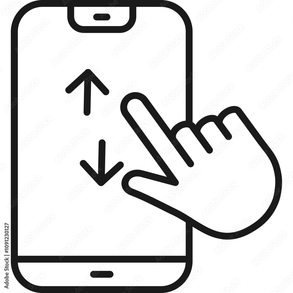 Fototapeta premium Scroll Icon