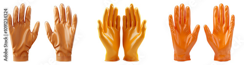 Rubber Gloves on Transparent Background