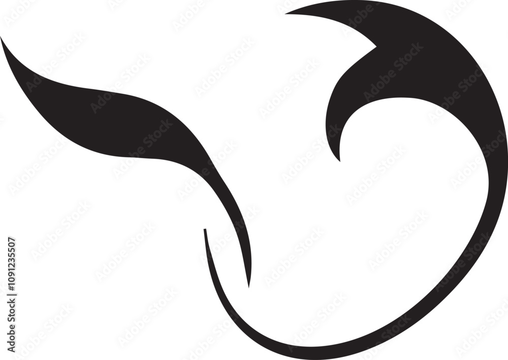 Naklejka premium vector black foliage icon on white background