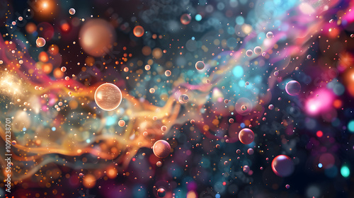 Wallpaper Mural Visual Representation of Quantum Gravity Physics in Abstract Space Torontodigital.ca