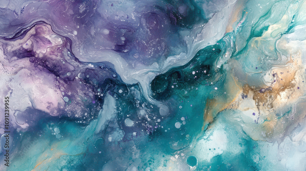 Fototapeta premium Plain watercolor background of large washes in neutral colors for graphic design or wallpaper.