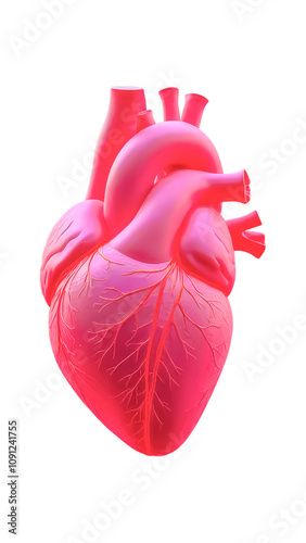 Illustration depicting the heart. Isolation on a transparent background.