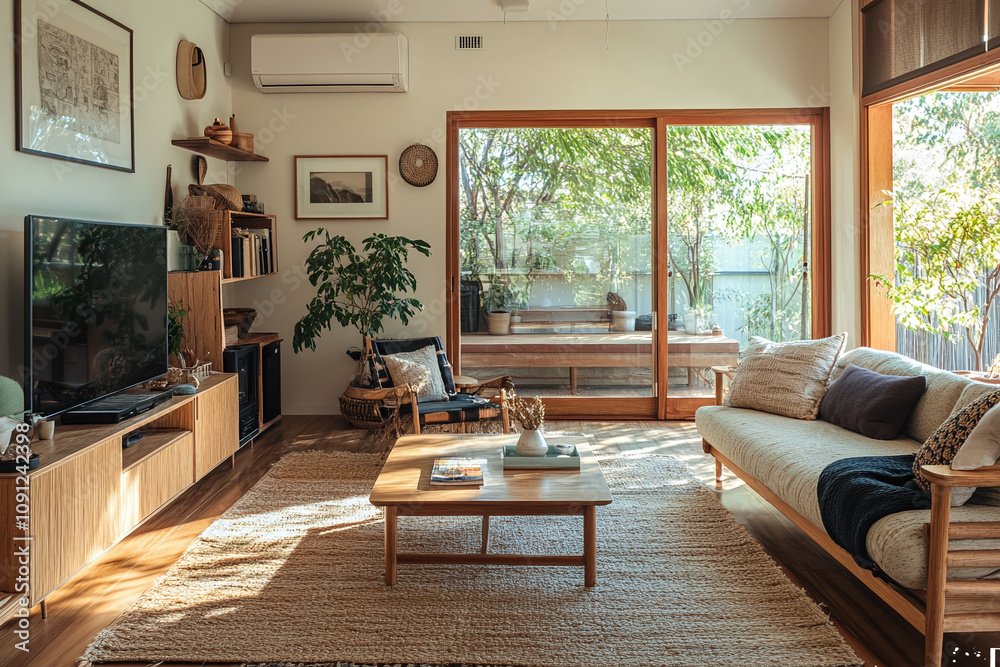 Fototapeta premium A heartwarming interior of a modest australian house, portraying the simplicity of daily life.