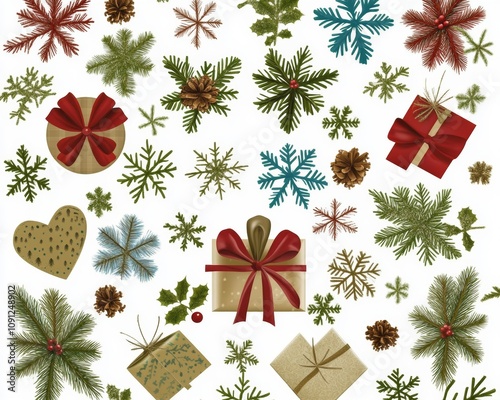 Interactive Christmas sale page colorful holiday icons