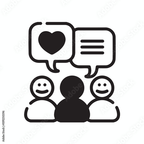 love triangle icon vector
