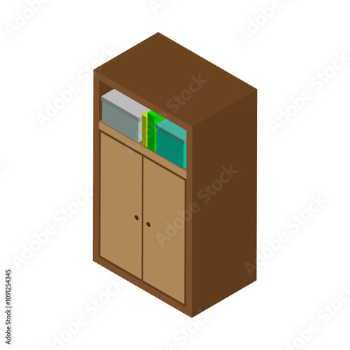 Wardrobe for clothes and shoes. Wardrobe for your design. Wardrobe vector.