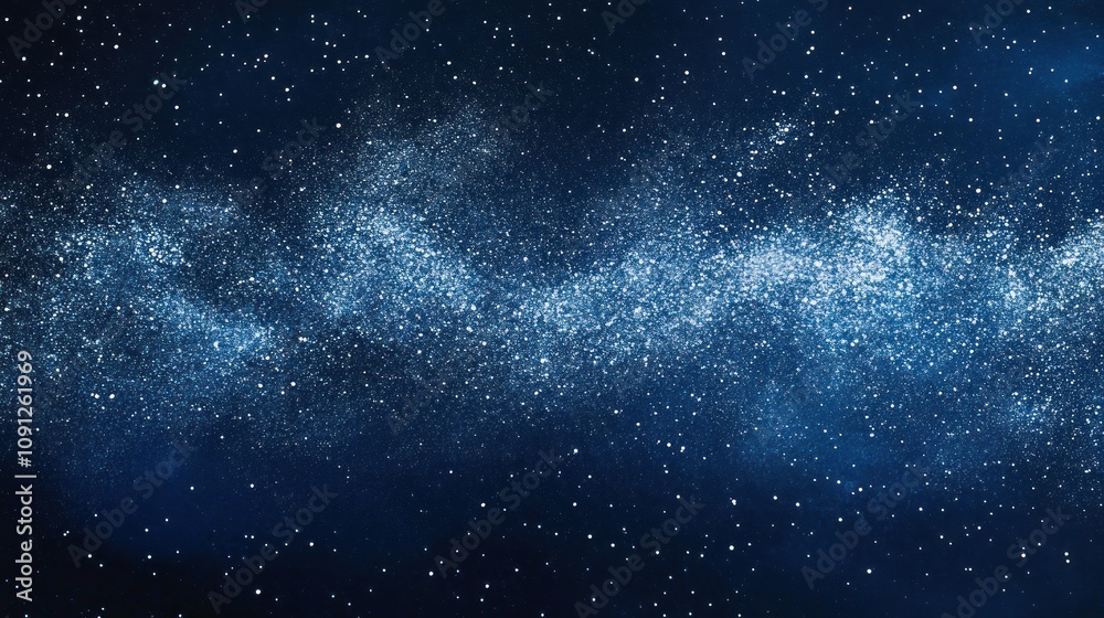 Fototapeta premium Galactic swirling blue light capturing cosmic beauty.