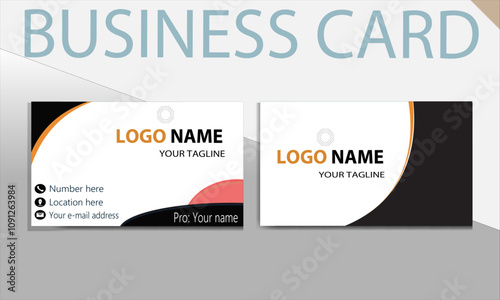 Elegant professional business card design with multiple color for corporate business