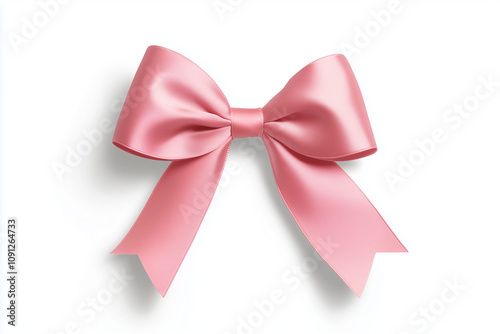 Elegant pink satin bow displayed on a light background for crafting and decoration ideas