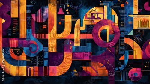 Abstract Geometric Art - Colorful Modern Design
