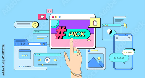 Pick a content through algorithms