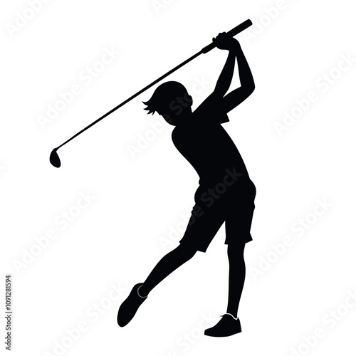 Golf Man vector  loge illustration 