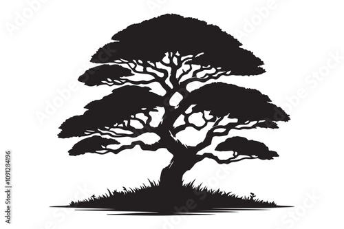 Incredibly Detailed Tree Silhouette