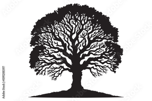 Incredibly Detailed Tree Silhouette