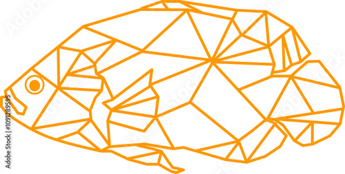 Geometry Oscar Fish Vector. Geometry Oscar Fish Design