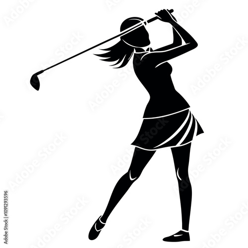 Golf Man vector  loge illustration 