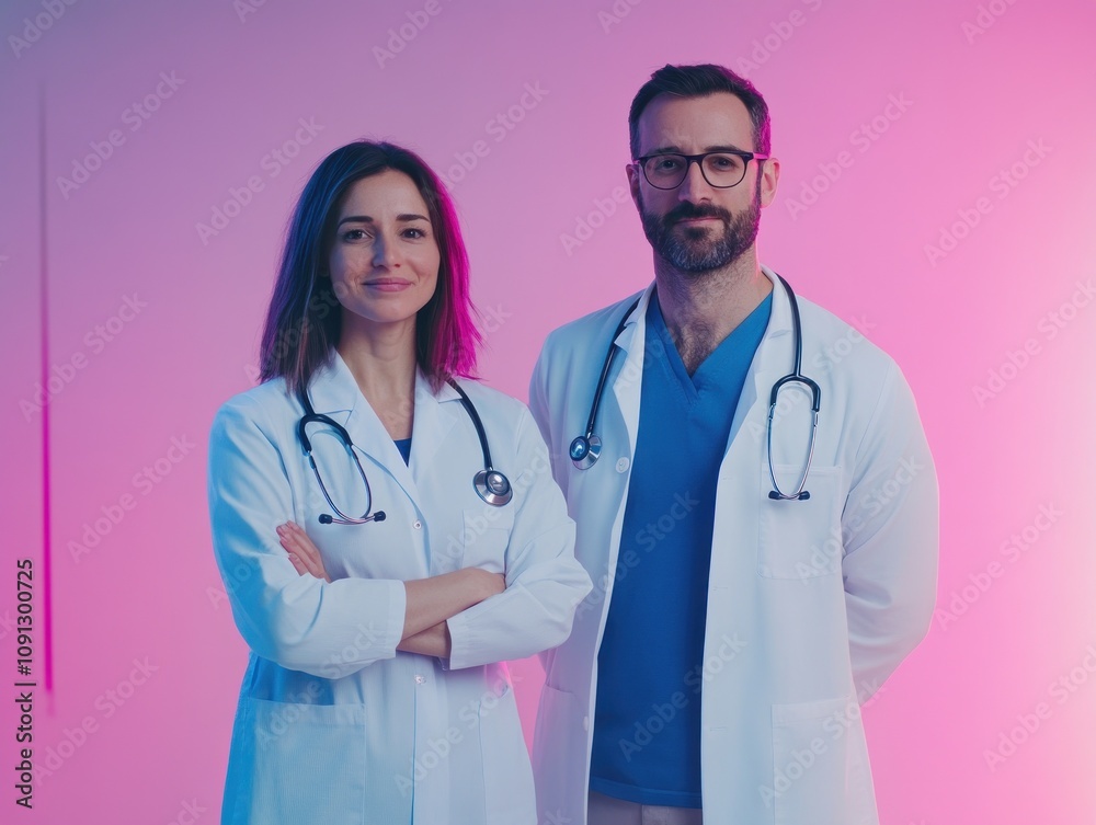 Fototapeta premium Confident medical team with future-driven mindset