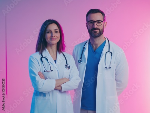 Confident medical team with future-driven mindset photo